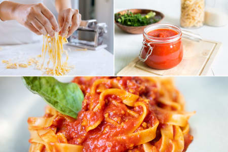 Raleigh Cooking Class: Craft Fresh Fettuccine and Marinara Sauce