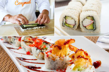 Craft Japanese Sushi Rolls and Ahi Tuna Tataki