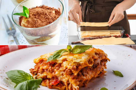 Iconic Bolognese Lasagna With Dessert