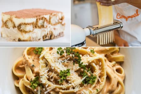 Handmade Fresh Pasta and Italian Tiramisu
