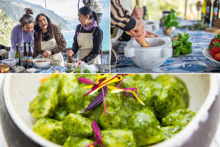 Gnocchi and Genovese Pesto in Riomaggiore