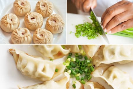 Dumplings And Dipping Sauce