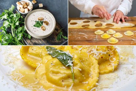 Four-Course Italian Menu With Ravioli