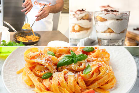 Boston Team Cooking Class: Handmade Tagliatelle & Tiramisù Cups