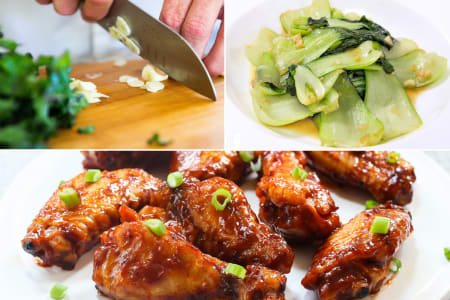Make Chinese Drumsticks and Garlic Bok Choy
