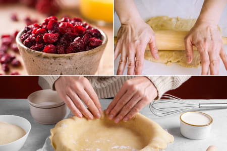 Fresh Cranberry Custard Pie