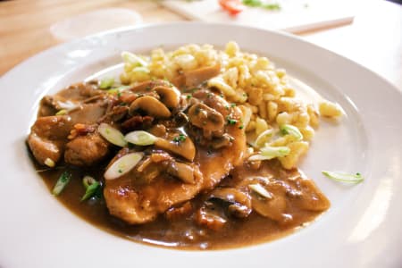  German Classics: Schnitzel,  Spatzle & Sauerkraut