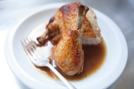 Classic French Bistro Roasted Chicken Dinner