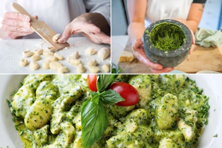 Epic Handmade Gnocchi With Pesto Sauce