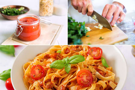 Pasta and Marinara From Scratch