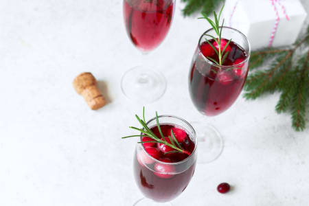 Sparkling Holiday Champagne Cocktails