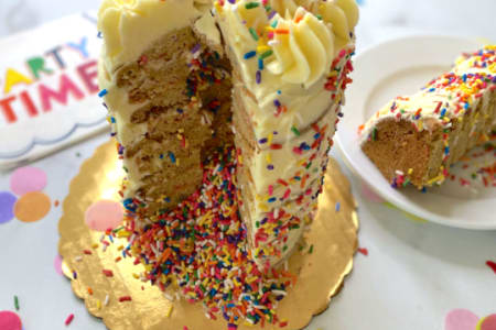 Funfetti Cookie Surprise Cake