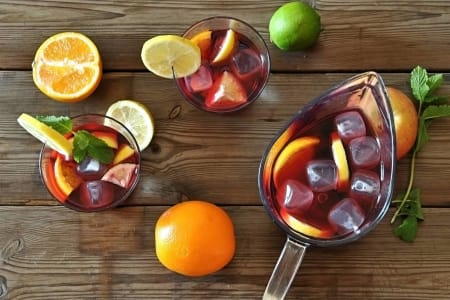 Homemade Sangria and Chocolate Desserts