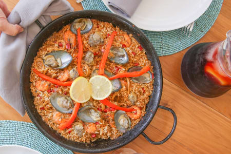 Seafood Paella and Sangria