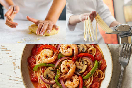 Make Fresh Pasta With Shrimp Primavera