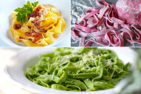 Vibrantly Colored Homemade Pasta