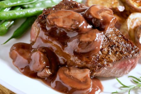 Elegant Steak and Seafood Dinner