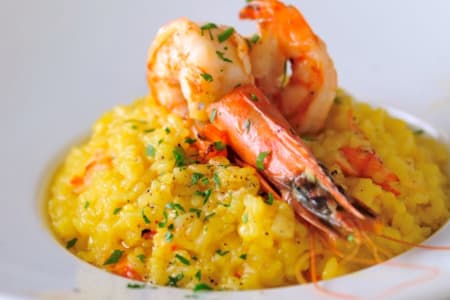 Saffron-Infused Gulf Prawn Risotto