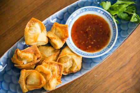 Traditional Wontons and Scallion Pancakes