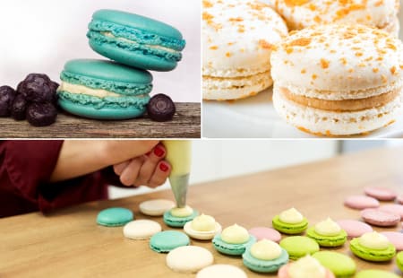 Cleveland Cooking Class: Blueberry and Vanilla Macarons