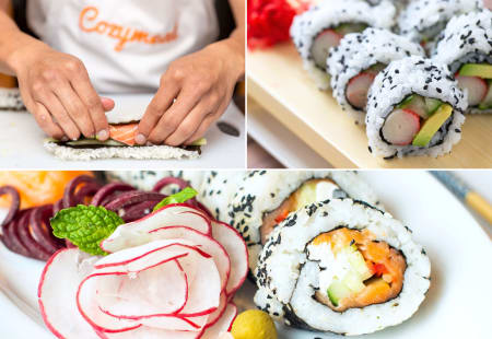 Sacramento Cooking Class: Handmade Salmon & California Rolls