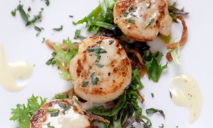 Asheville Private Chef Meal: Seared Spanish Sea Scallops