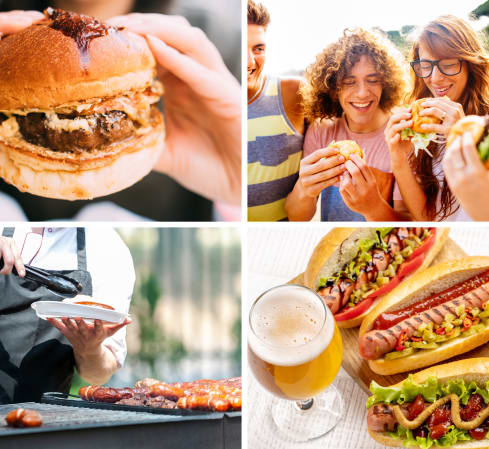 Los Angeles Private Chef Meal: Classic Burgers & Hot Dogs Poolside BBQ