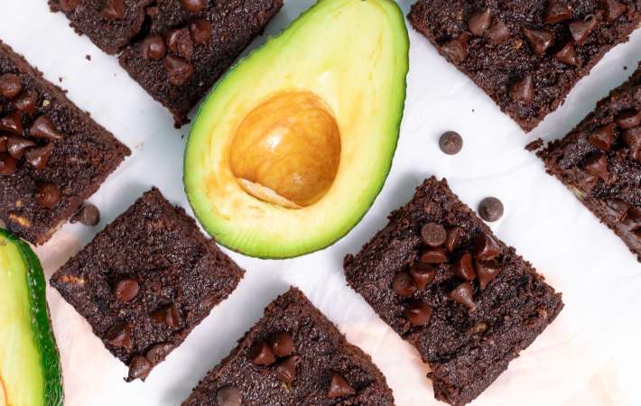 fudgy avocado brownies are a deeply satisfying gluten free summer dessert