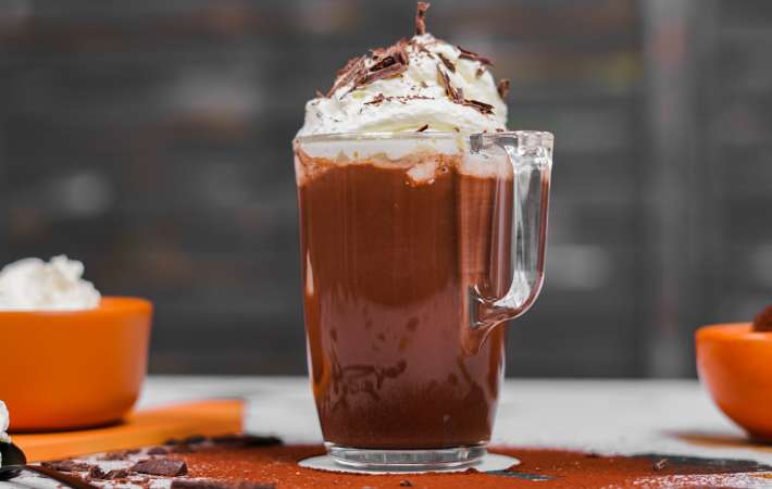 warm up with a creamy gluten free vegan hot chocolate