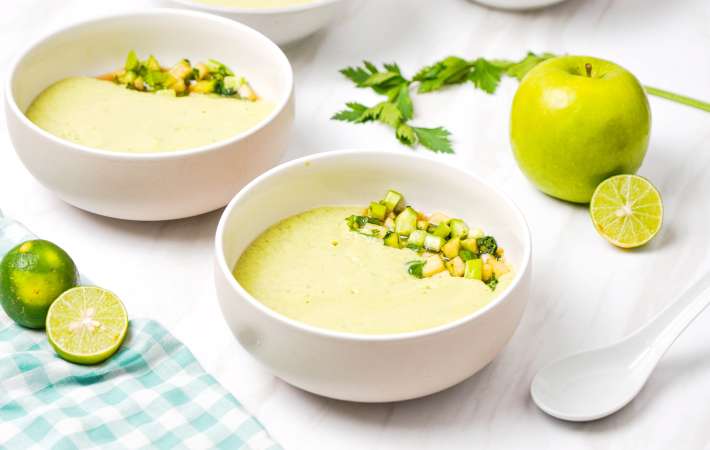 avocado soup is filled with heart healthy monosaturated fats