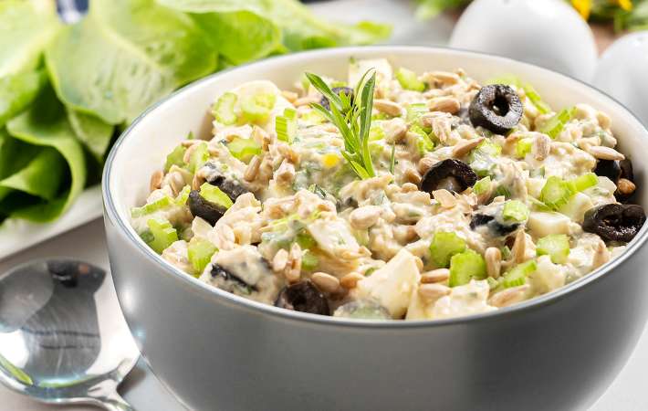 keto chicken salad is a quick and easy keto lunch recipe