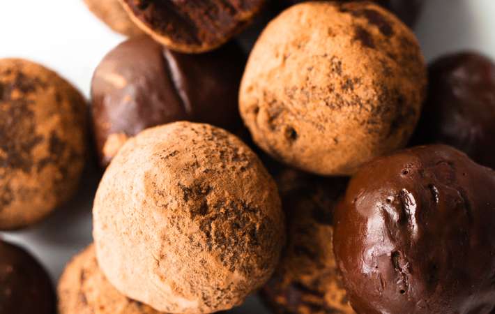 chocolate truffles are an indulgent gluten free dessert