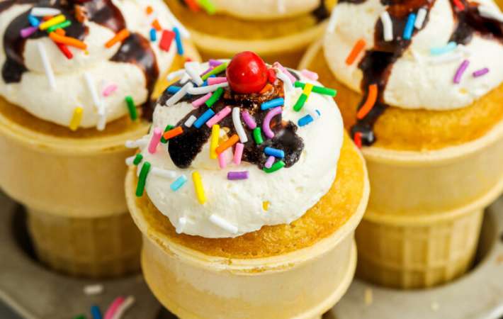 ice cream cone cupcakes are a delightfully fun portable summertime treat