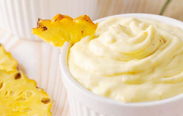 pineapple whip is an easy and creamy gluten free snack for kids