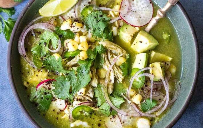 mexican pozole verde is a flavorful mexican dish