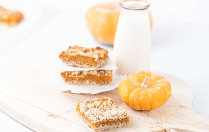 pumpkin pie bars are a delicious gluten free fall dessert