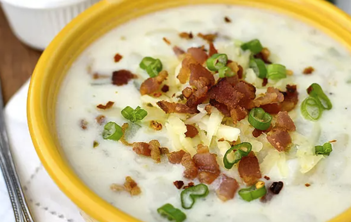 cheesy pepper jack potato chowder is a cheesy potato soup 