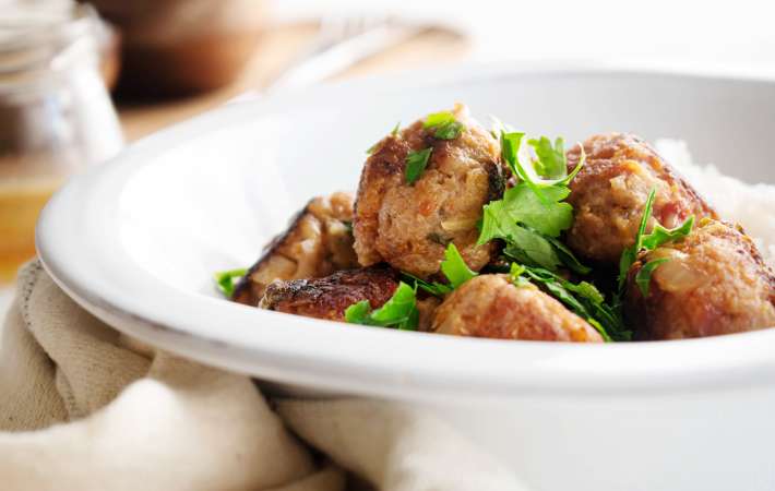 these savory spanish meatballs are easy super bowl appetizers