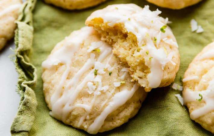 glazed coconut lime cookies is a great summer dessert for a crowd