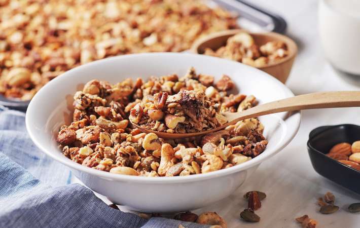 this gluten free granola is a versatile snack