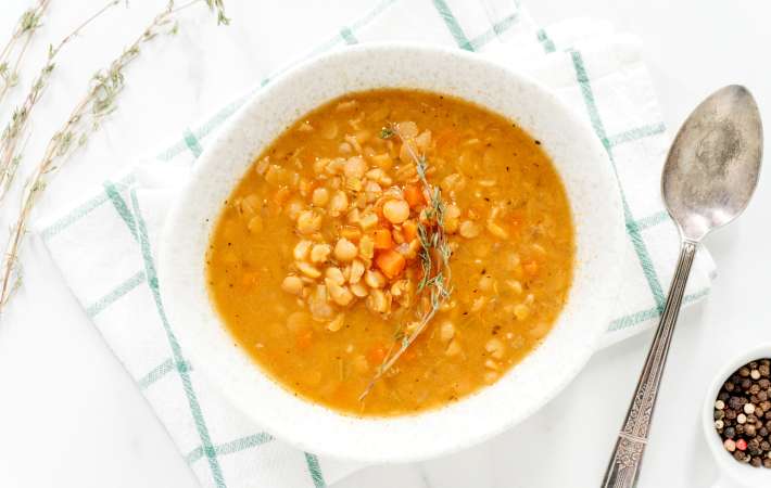 vegan split pea soup is an easy one pot vegetarian soup recipe