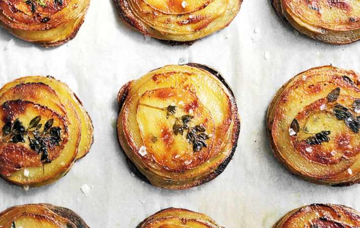 these mini pommes anna are beautiful and delicious
