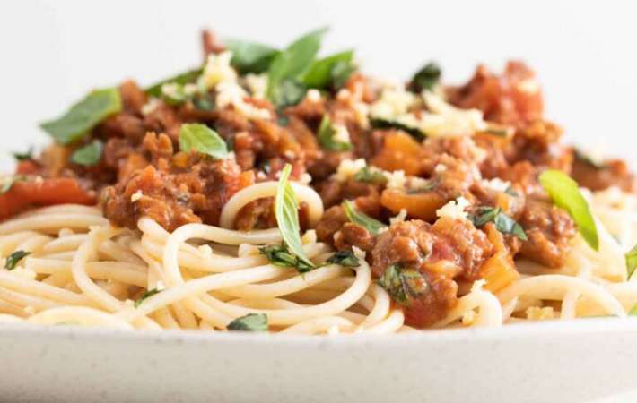 vegan bolognese is a rich and hearty vegan pasta sauce