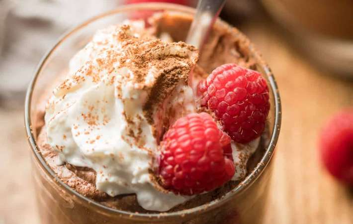 vegan chocolate mousse is a luscious and decadent easy vegan dessert