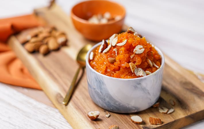 carrot halwa is a fragrant traditional Indian dessert
