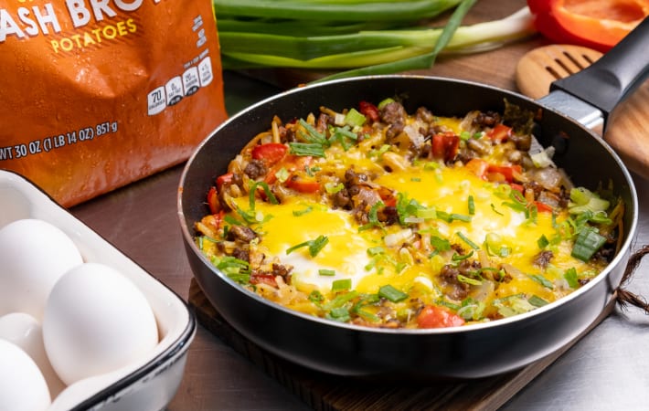breakfast skillet is a hearty and delicious gluten free breakfast