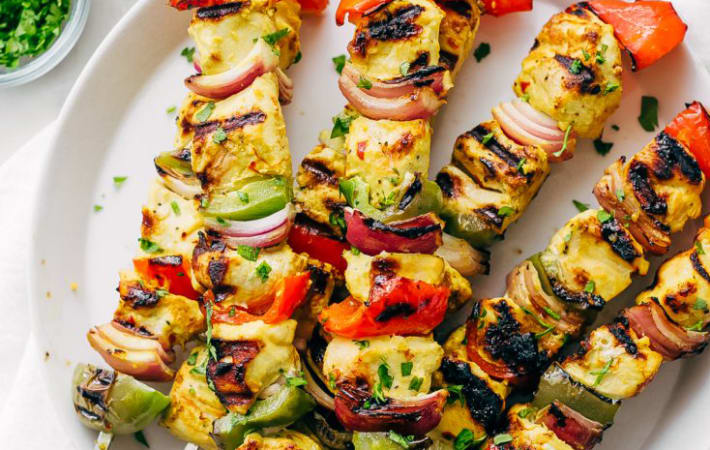easy persian chicken kebabs are inspired by middle eastern flavors