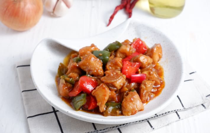 Kung Pao chicken from a Chinese cooking class in London