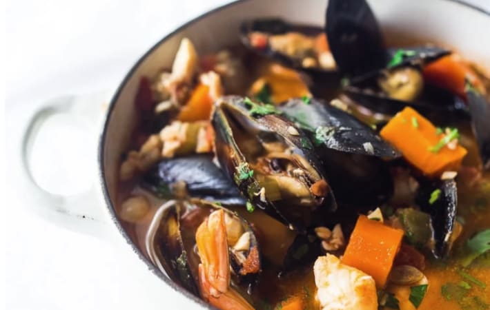 simple authentic cioppino is a broth based fish stew