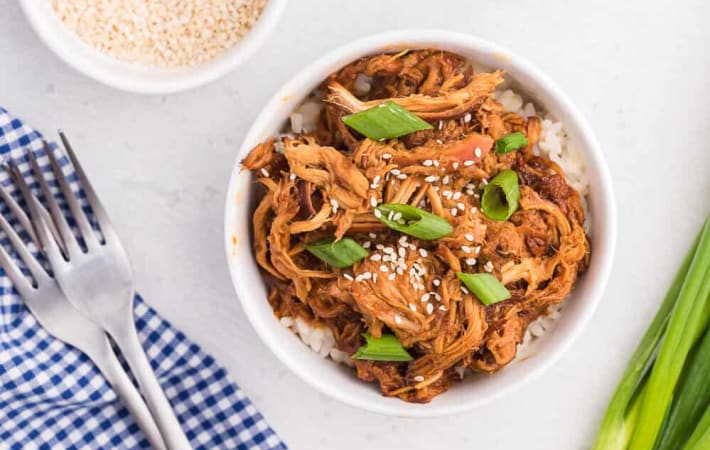 slow cooker asian chicken is savory, tangy and sweet